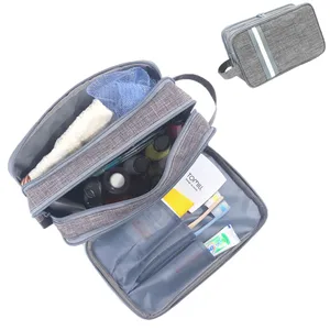 Трехслойная вместительная косметичка, отделение для сухого и мокрого чемоданов для косметики, органайзер для хранения женских туалетных принадлежностей