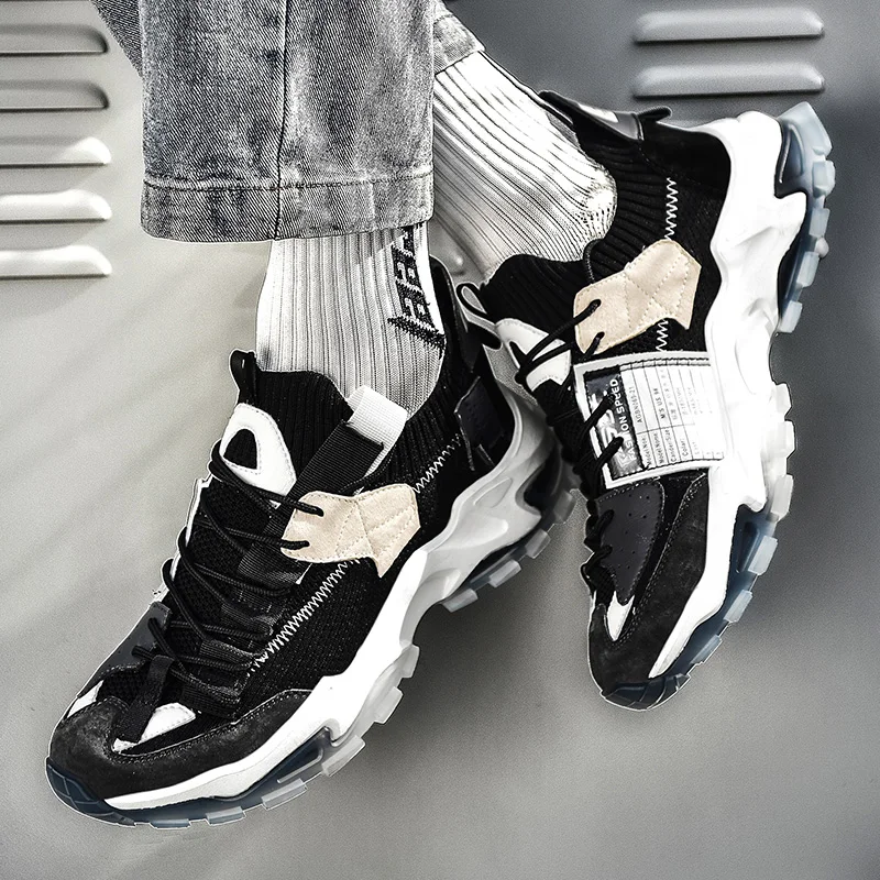

Colorful Fashion Men's Sneakers Original Mens Casual Sneakers 2021 Breathable Platform Shoes Jelly Sole Shoes
