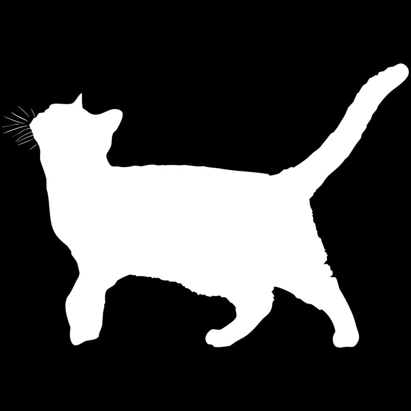 

Car Sticker Walking Cat Funny Cute Animal PVC Car Decoration Accessories Decal Creative Waterproof Black/white,16cm*11cm