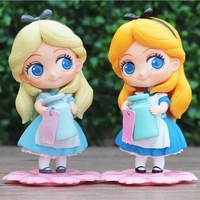 disney alice princess 11cm action figure doll toys kids room decoration cake topper for kids gifts