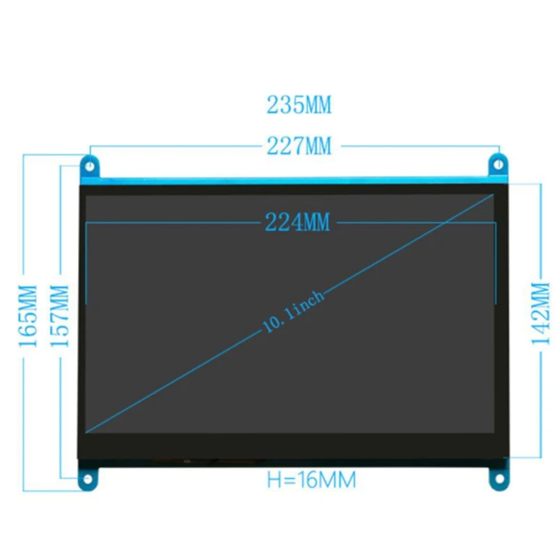 Подходит для Raspberry Pi 10 1 дюймов HDMI дисплей IPS емкостный пресс Sn 1024X600 разрешение |