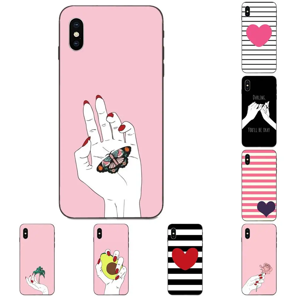 Любовь на палец Kpop Сердце для Apple iPhone 4 4S 5 5S SE 6 6S 7 8 11 Plus X XS Max XR Pro мягкий резиновый