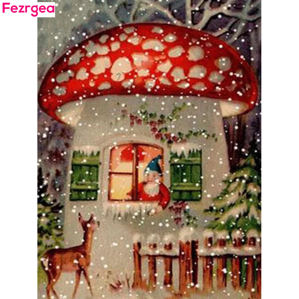 Diamond Painting Landscape Santa Claus Diamond Embroidery Full Square/Round Drill Winter Christmas Handcraft Kit Icon Home Decor