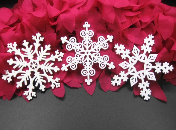 2-20 шт./лот различные белые пластиковые снежинки Рождественские Подвески