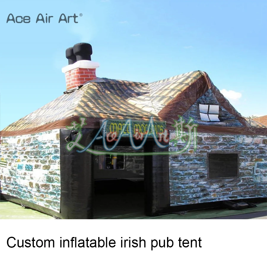 

Giant Outdoor 8m L x 5m W Inflatable Irish Pub Tent Air Bar House Tent Club Party Tent for Sale