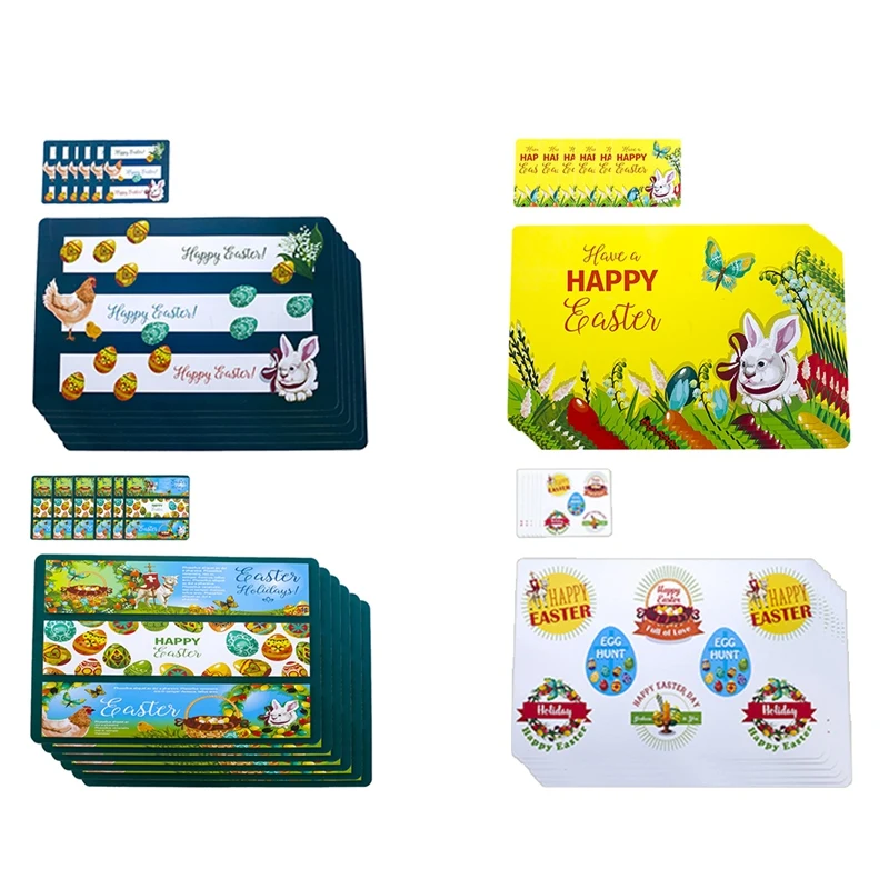 PVC коврик пасхальные столовые приборы набор печатных столовой для кухонного