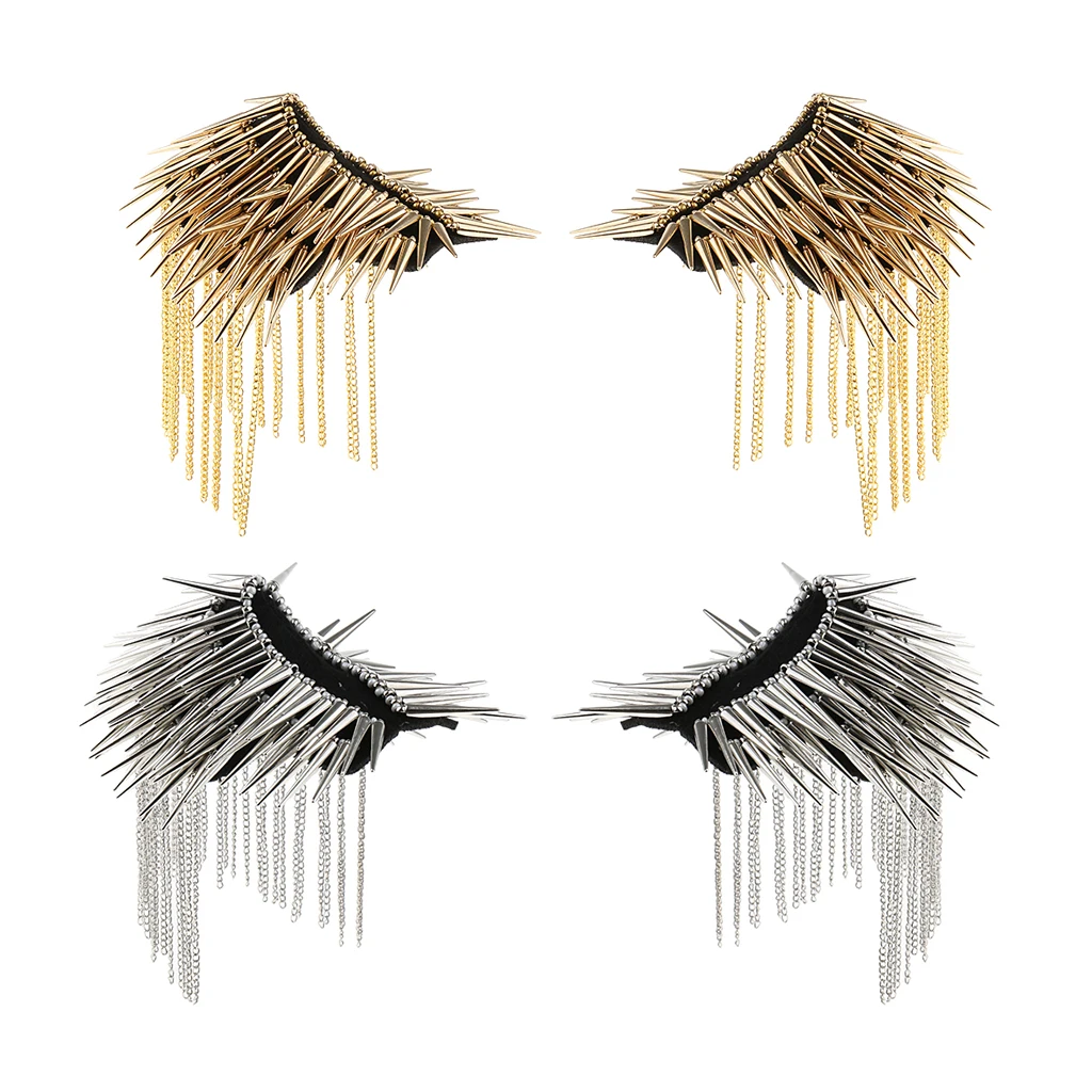 1 пара в стиле панк готика заклепки шпилька эполет наплечная доска знак аксессуар