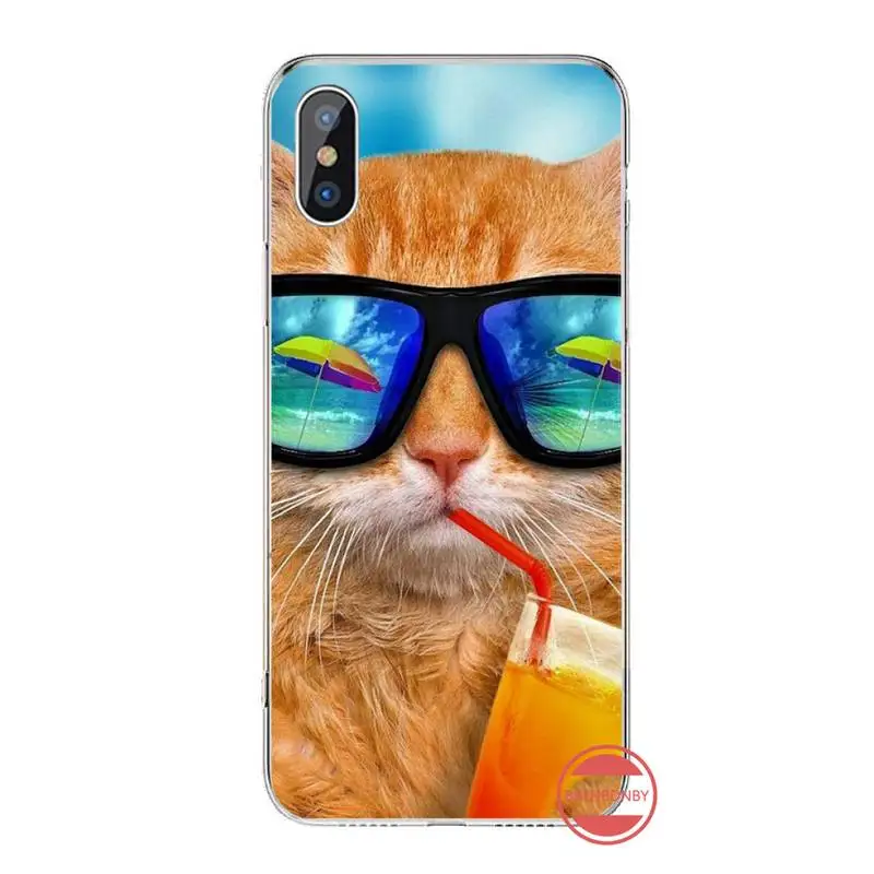 

Cute Animal Cat Customer Phone Case For iphone 12 5 5s 5c se 6 6s 7 8 plus x xs xr 11 pro max
