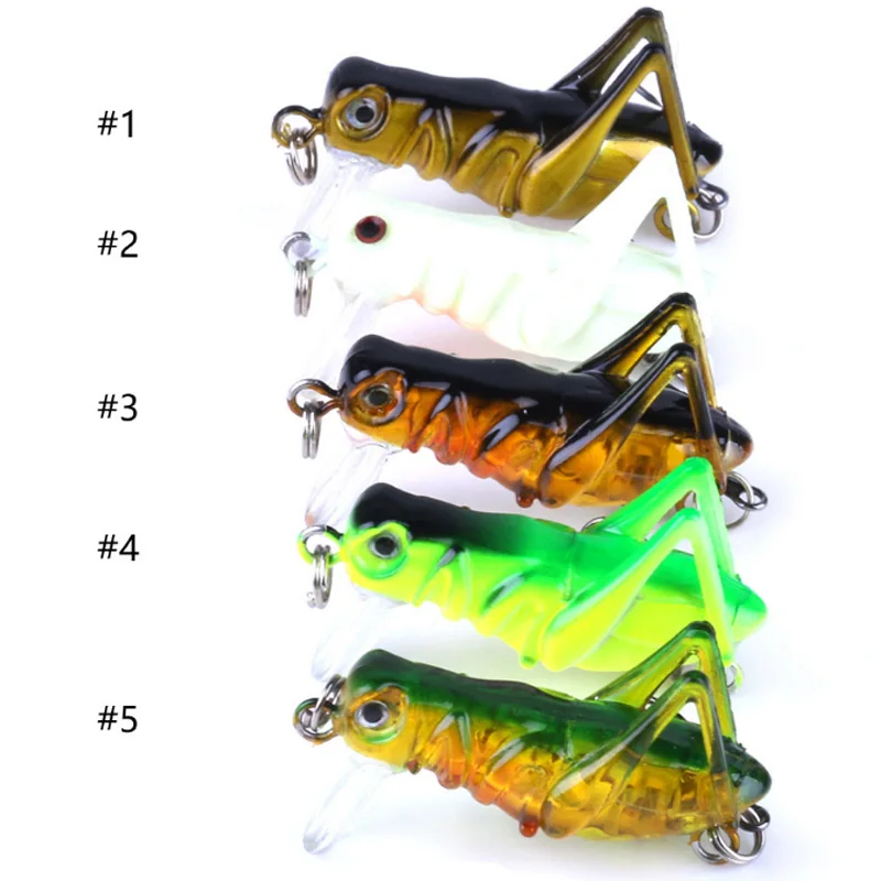 5 шт./лот Кузнечик насекомые рыболовные приманки набор морские снасти Летающий