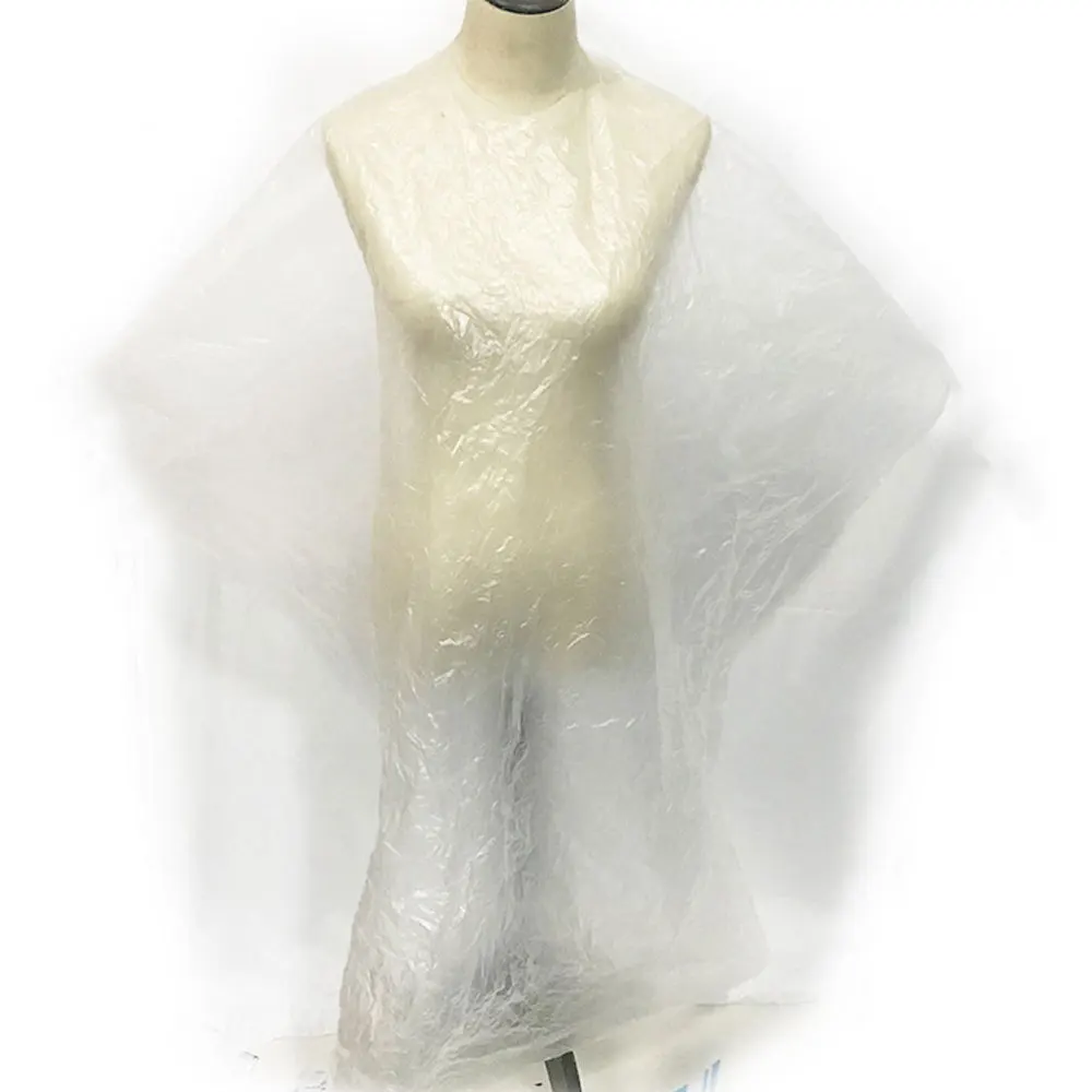 

50PCS Practical Barber Apron Protective PE Material Apron Disposable Barber Cape Barber Accessories for Hair Styling Salon Barbe