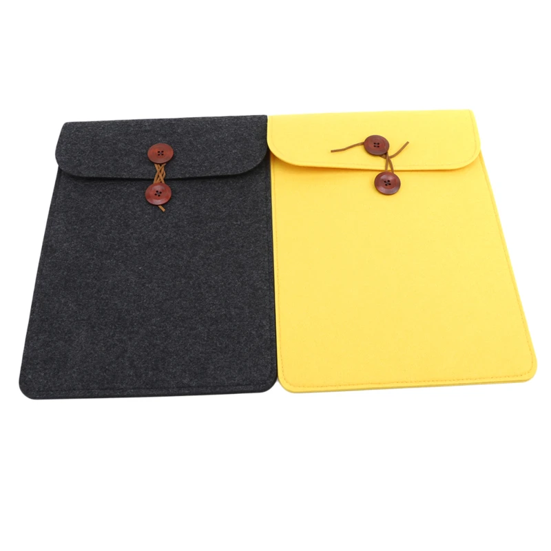 1PC Simple Felt A4 Folder Large Capacity File Bag Button Business Briefcase Envelope Ipad Storage Student Gift Organizer | Дом и сад