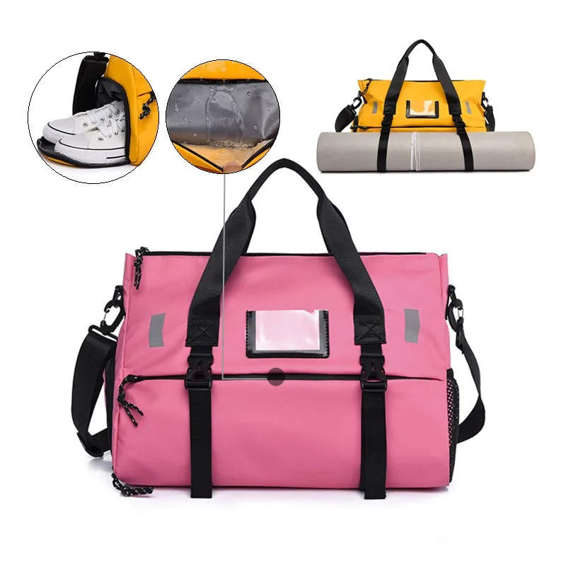 Men's Sport Bag Women's Large Waterproof Fitness Gym Yoga Gymnastics Shoes Shoulder Luggage Beach Swimming Bike Travel Handbag