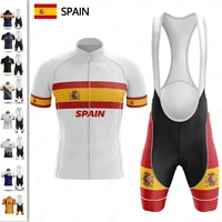 mens clothes 2021 pro team spanish flag cycling clothing summer cycling set bike clothing ropa ciclismo mtb clothes sportwear