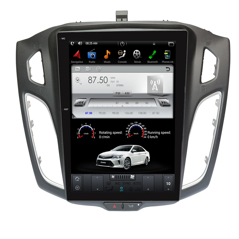2 Din Android 9,0 автомобильный DVD-плеер GPS навигатор для Ford Focus 2012-2019 Mirror Link Bluetooth Тесла стиль большой экран автомобильное радио