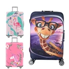 Водонепроницаемый чехол для багажа с фламинго, защитный чехол для чемодана с рисунком, подходит для чемоданов 18-32 дюймов, аксессуары для путешествий 215