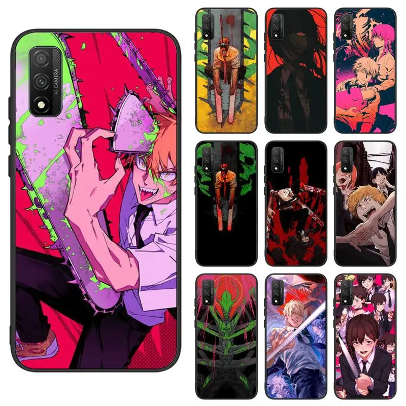 

Cartoon Anime Chainsaw Man Phone Case for Samsung S6 S7 S8 S9 S10 edge plus S10 5G S20 S21 S30ultrs 5G Fundas Cover