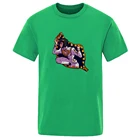 Тенденция человек 2021 JOJO странные приключения Футболка модная Летняя распродажа 2021 новые Забавные футболки с принтом Сплошной цвет Для мужчин футболки с круглым вырезом Мужской Топ