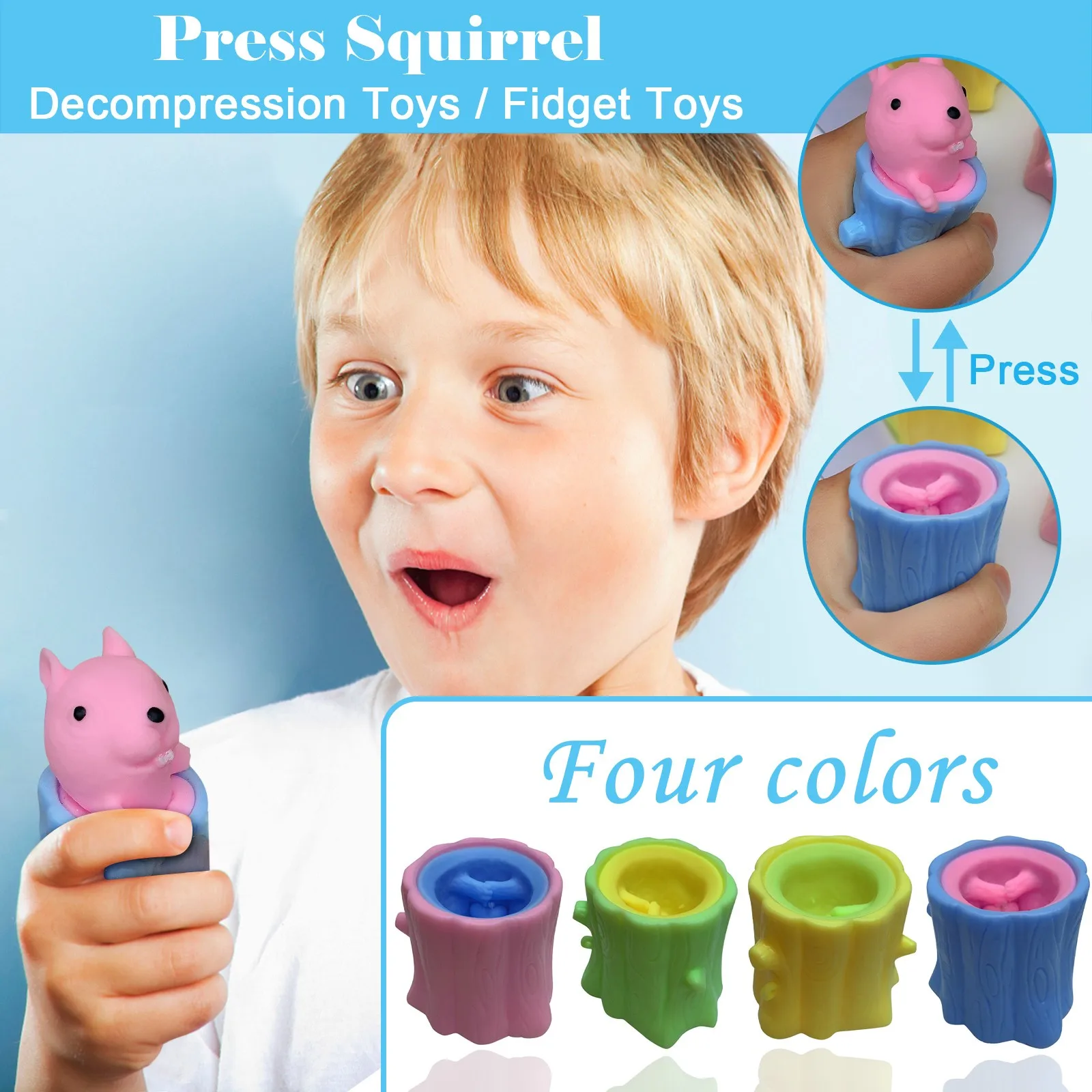 

Fidget Toys Decompression Squirrel-Pinch-Stress Office Home Penholder Cup Funny Kids Adult New Strange Toys Gifts анисѬесс #4