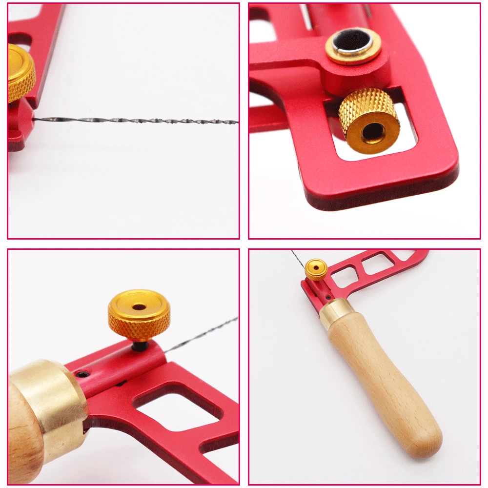 

U-Shaped Hand Saw with Lever Tension Saw Hand Tool Spiral Saw Blade for Jewelry Tool Woodworking Tool