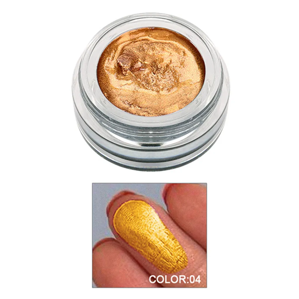 4 14 Colors Jelly Shimmer Glitter Eyeshadow Cream Highlighter Glow Metallic Chunky Eye Glitter FestivalParty Make Up Palette#YH - Цвет: 4