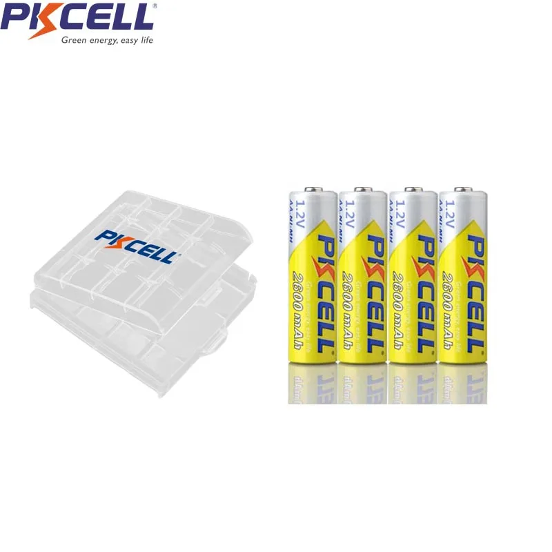Аккумуляторные батарейки PKCELL NIMH АА 2300 2600 мА · ч 4 шт.|battery 1.2v|rechargeable batterybattery a |
