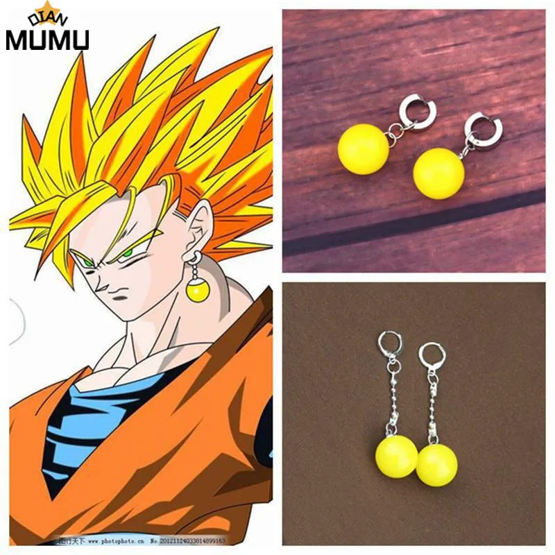 Серьги-гвоздики в стиле аниме Supreme Kai Black Son Goku Kakarotto Cosplay Zamasu серьги-гвоздики виде
