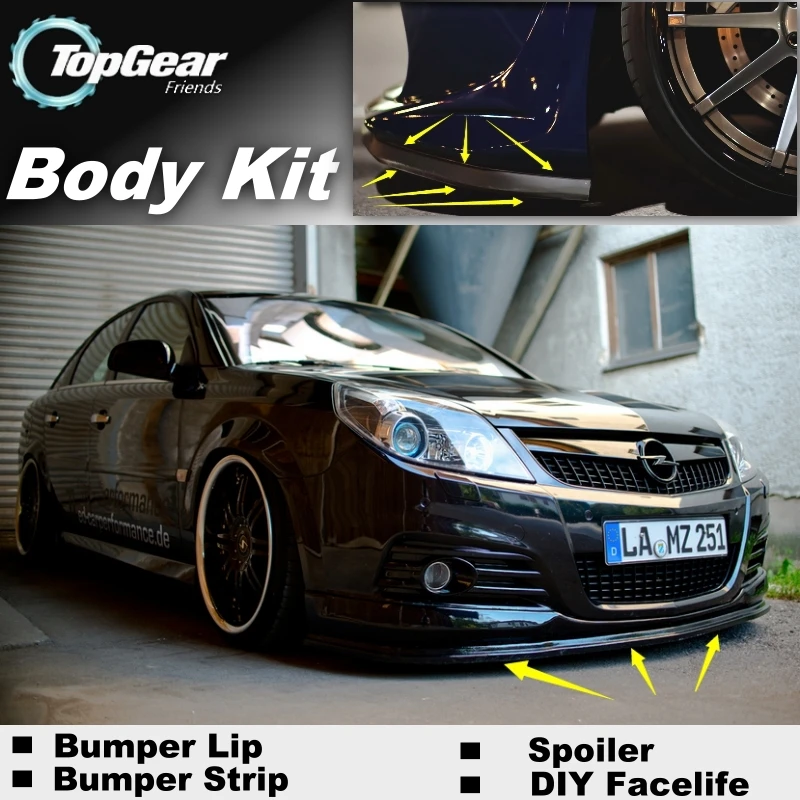 Дефлектор губ бампера для Opel Signum Vauxhall передний спойлер юбка фанатов TopGear