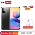 Игровой телефон Xiaomi Redmi Note 10, глобальная версия дюйма, 5G дюйма, мобильный телефон дюйма, 64 ГБ128 ГБ, NFC, 90 Гц, 700 мА  ч, 18 Вт, с функцией быстрой зарядки