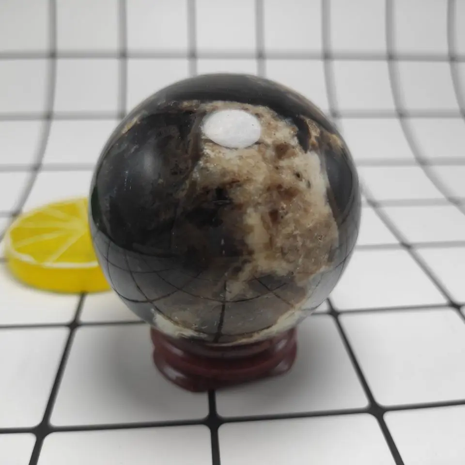 

5-6cm Natural Black opel sphere crystal Quartz Globe Ball Rock stones Minerals Reiki Healing Home decor