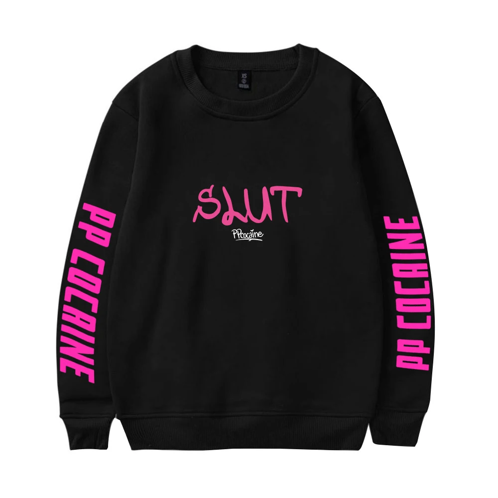 

Ppcocaine Sweatshirt Print Regular O-neck 2020 New Fashion Rapper Hip Pop Loose Casual Men Women Streetwear Cool Logo Full