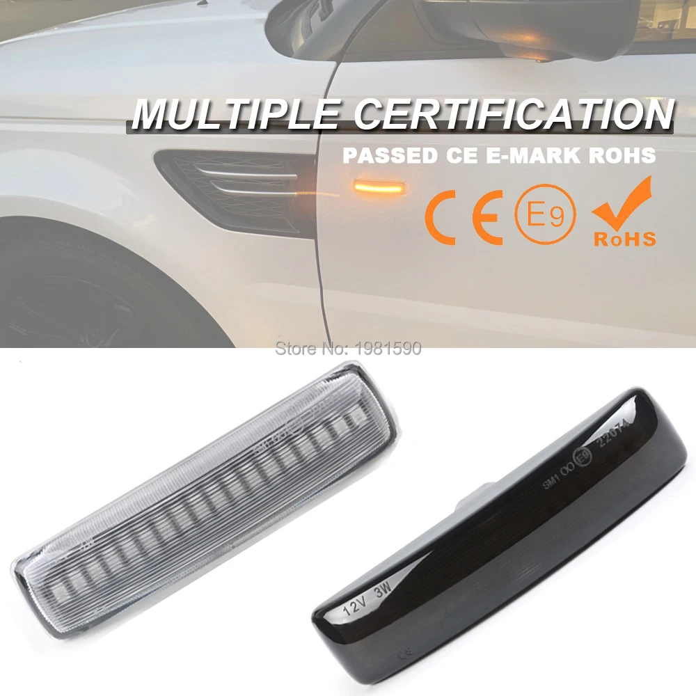 2 шт. Автомобильные светодиодные указатели поворота водо и динамические огни для