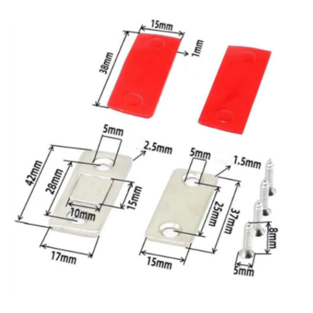

Punch-free Magnetic Door Closer Cabinet Door Catches Furniture Doors Magnet Stop Cupboard Ultra Thin