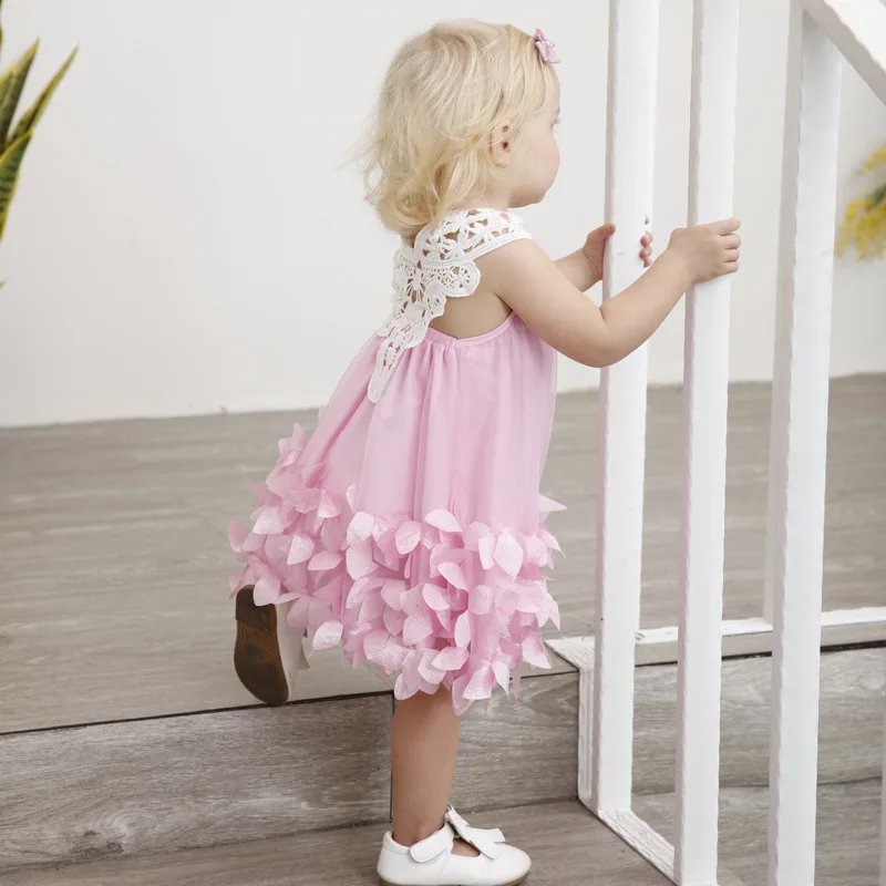 Одежда для маленьких девочек летнее платье пачка без рукавов малышей модное