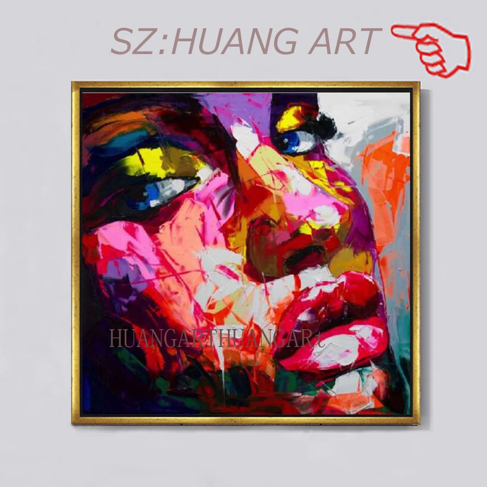 

Бесплатная доставка, красочные картины маслом ручной работы, картина на стену, привлекательная Женская фигурка, портретная картина маслом, ...