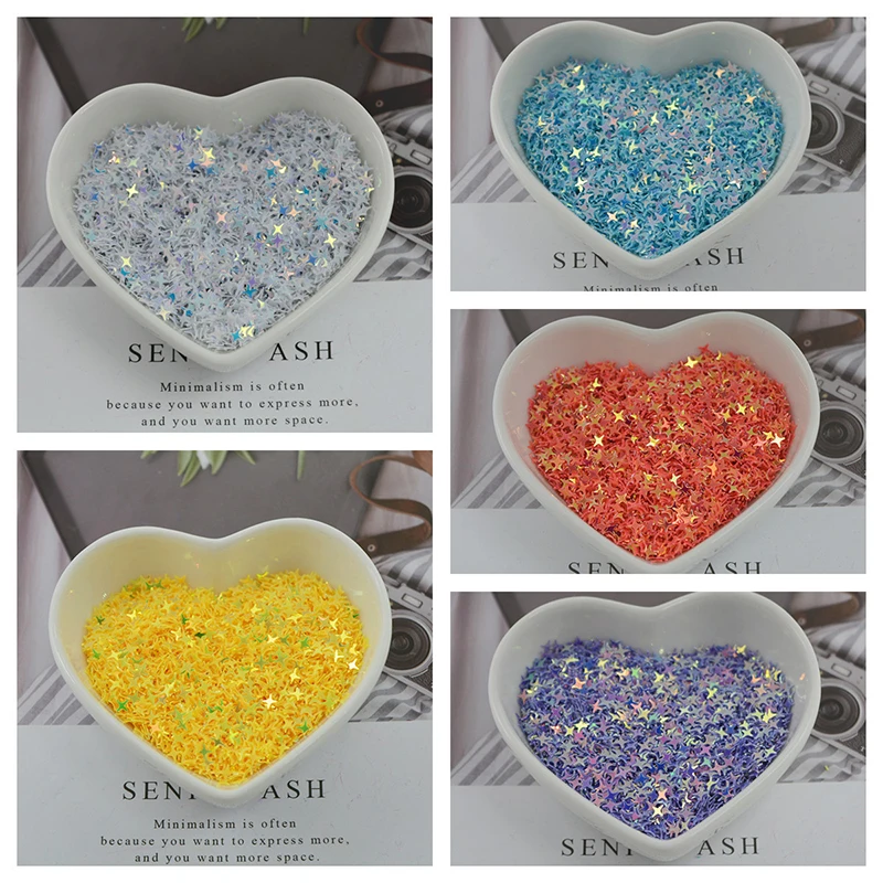 10 г/лот 4 мм блестки с перекрестными звездами Блестки для дизайна ногтей женские