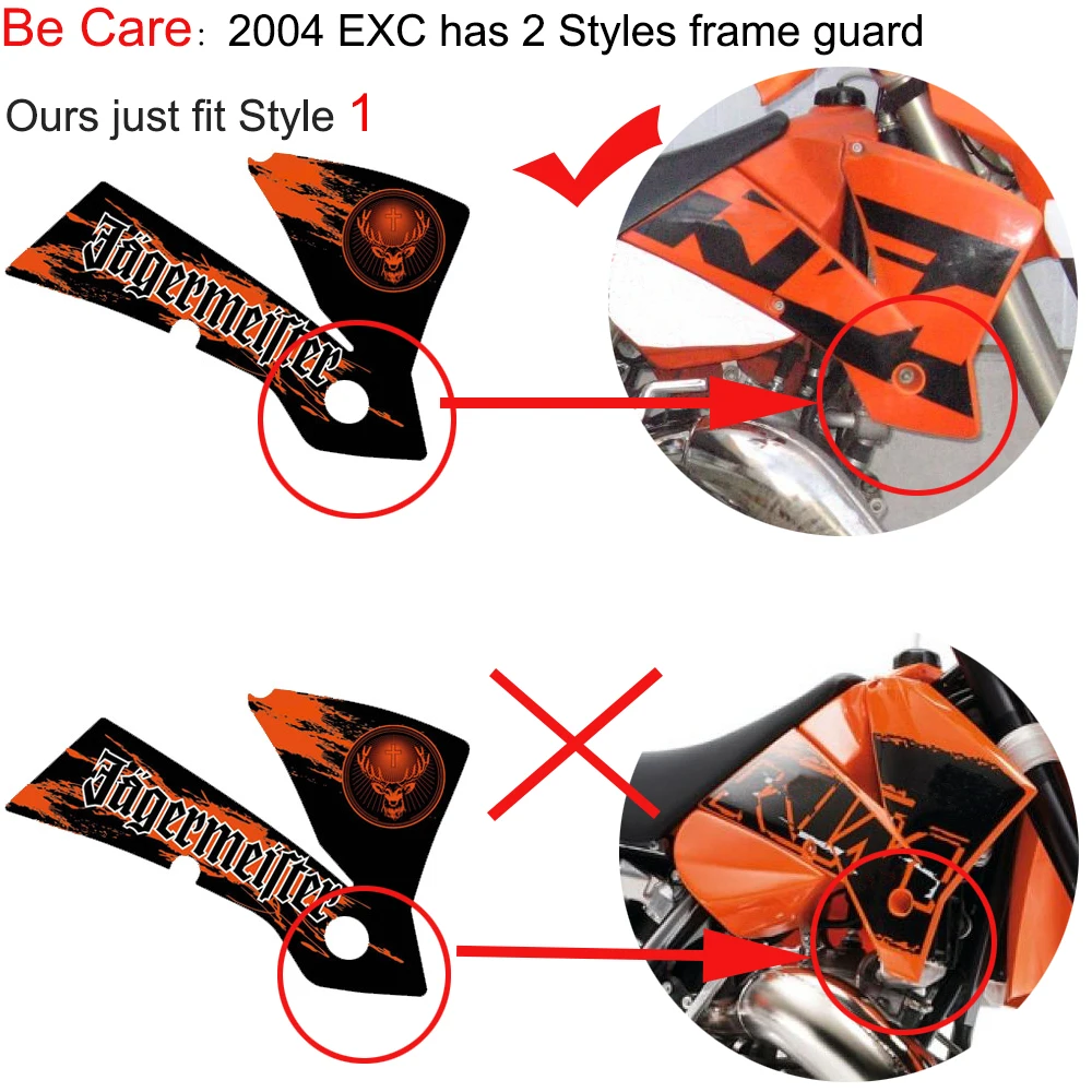 Набор графических наклеек для KTM EXC 125 200 250 300 400 450 525 2004 | Автомобили и мотоциклы