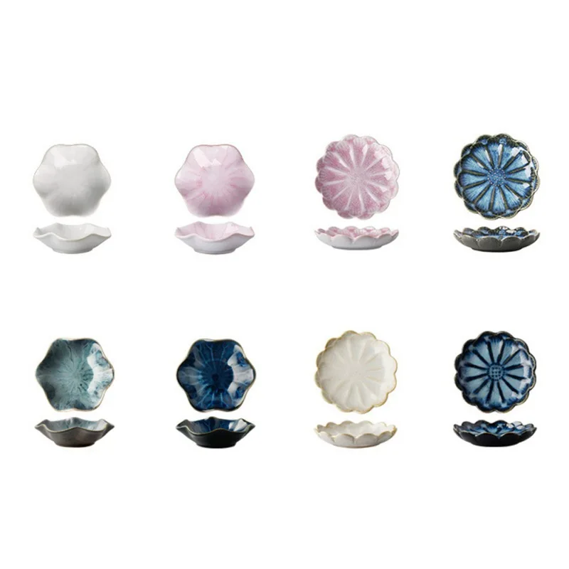 Керамическая тарелка для приправ миска окуня цветок вишни сакуры соуса блюдо