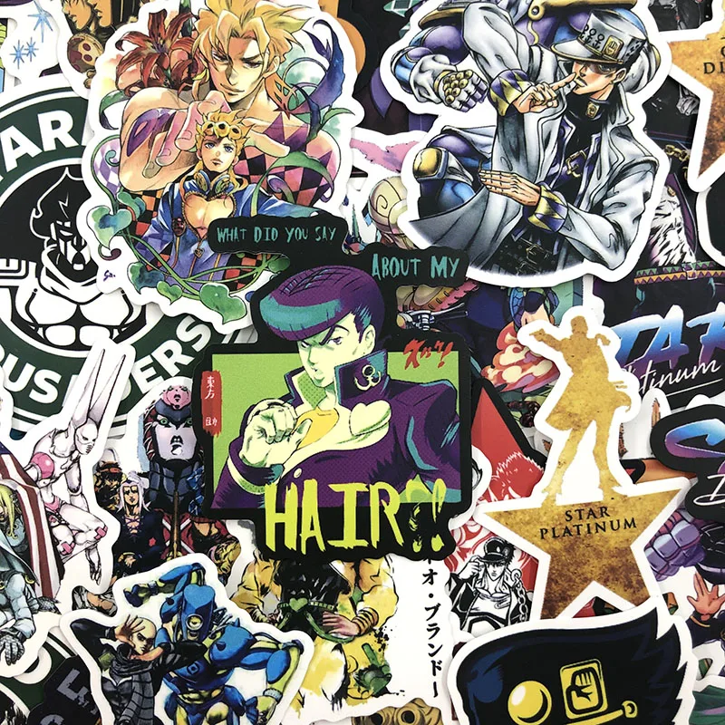 50 шт./компл. Jojos Bizzare Приключения наклейки на холодильник в байкерском стиле