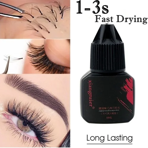 

5ml Eyelash Extension Glue 1-3 Seconds Fast Drying Eyelashes Glue Pro Lash Glue Black Adhesive Retention Glue Make Up Tool