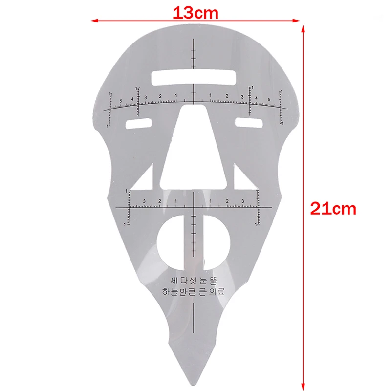 

Reusable Makeup Face Eyebrow Ruler Lip Tattoo Stencil Cosmetic Measure Tool Eyebrow Guide Ruler For Microblading Brow Permanent