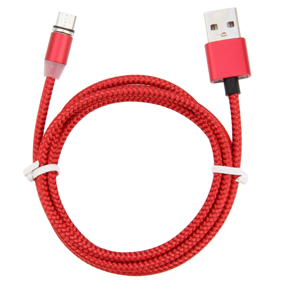 Магнитный светодиодный USB кабель 1 м 2 100 шт. для iPhone Xs Max 8 7 6 и Type C Micro Samsung Xiaomi LG
