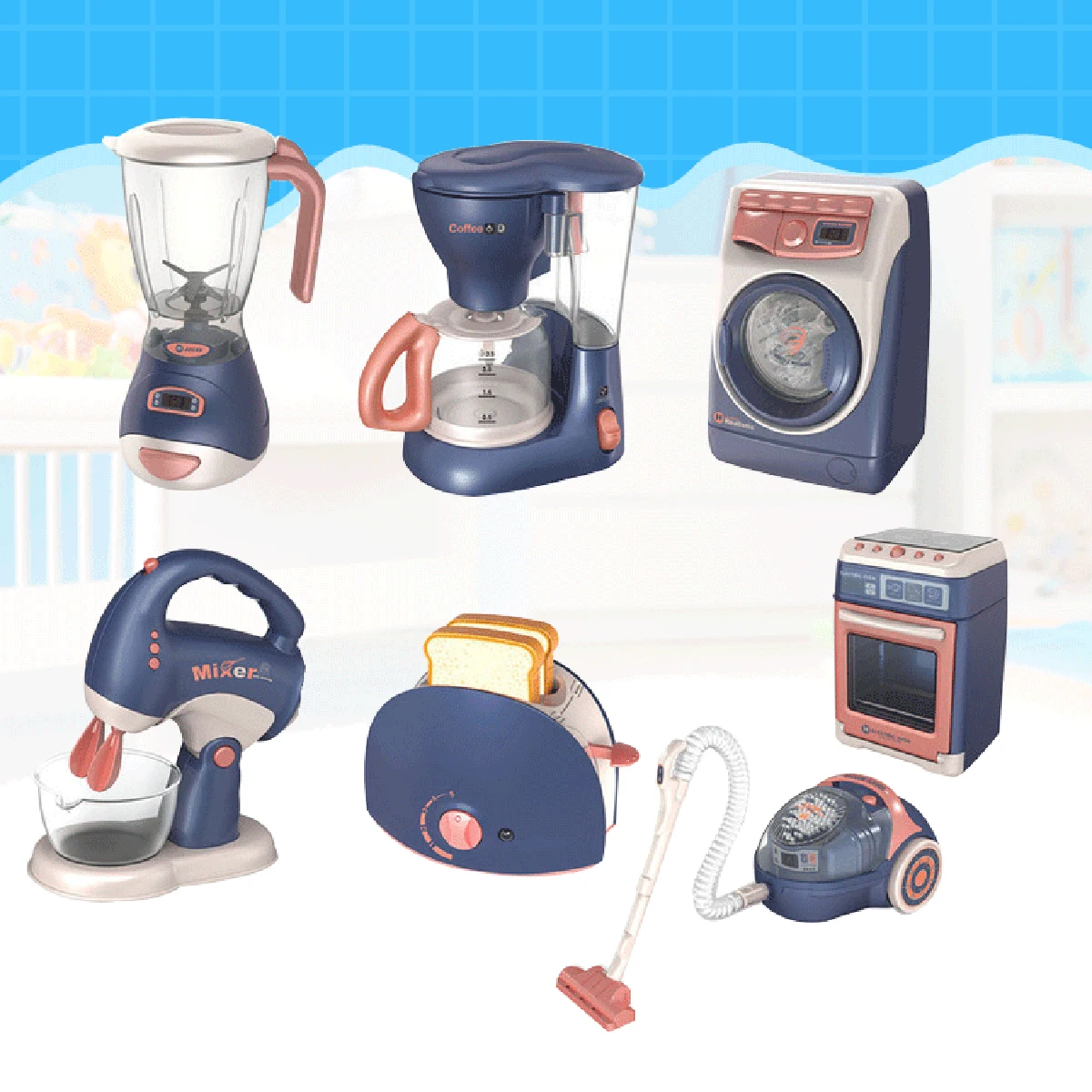 1PCS Children's Simulation Kitchen Toys Mini Household Appliances Kitchen Set Gifts for Boys and Girls