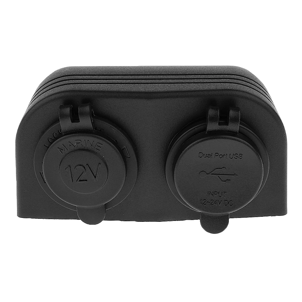 Лодка автомобиль 12V розетка питания двойной USB зарядное устройство гнездо