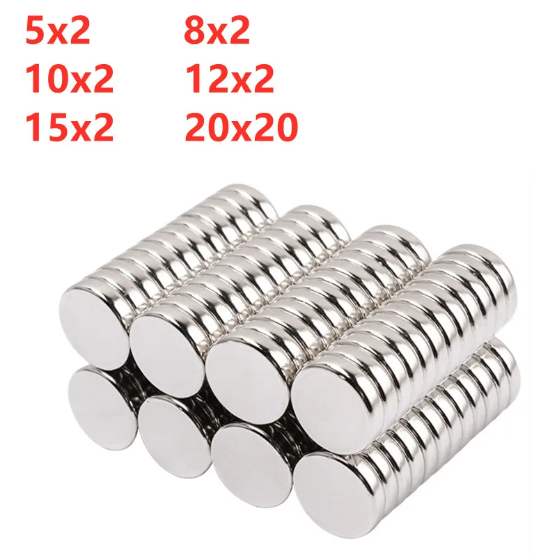 

10/30pcs Neodymium Magnet Diameter Round 5/8/10/12/15/18/20mmx2mm N35 NdFeB Super Powerful Strong Permanent Magnetic Imanes Disc