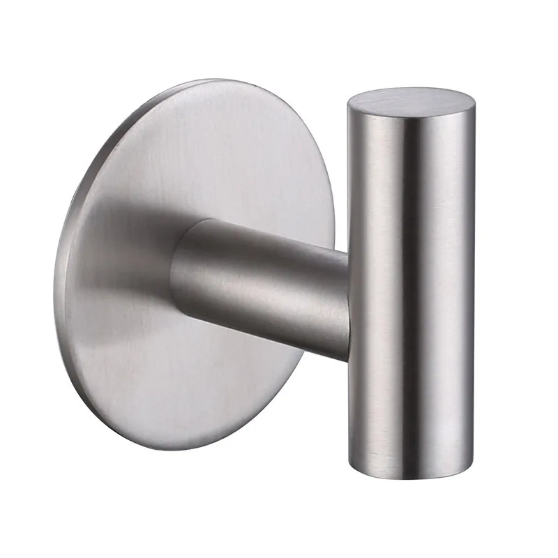 

Punch-free Robe Hook 304 Stainless Steel Black Cloak Hook Nail-free Single Bedroom Bathroom Hanging Towel Hook