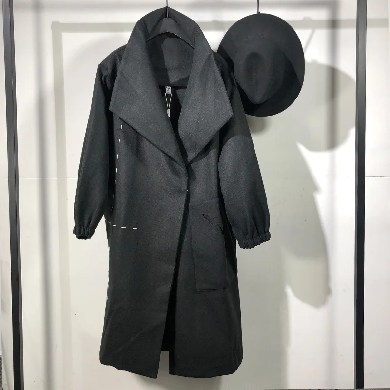 

Мужская длинная куртка в готическом стиле, с защитой от пыли