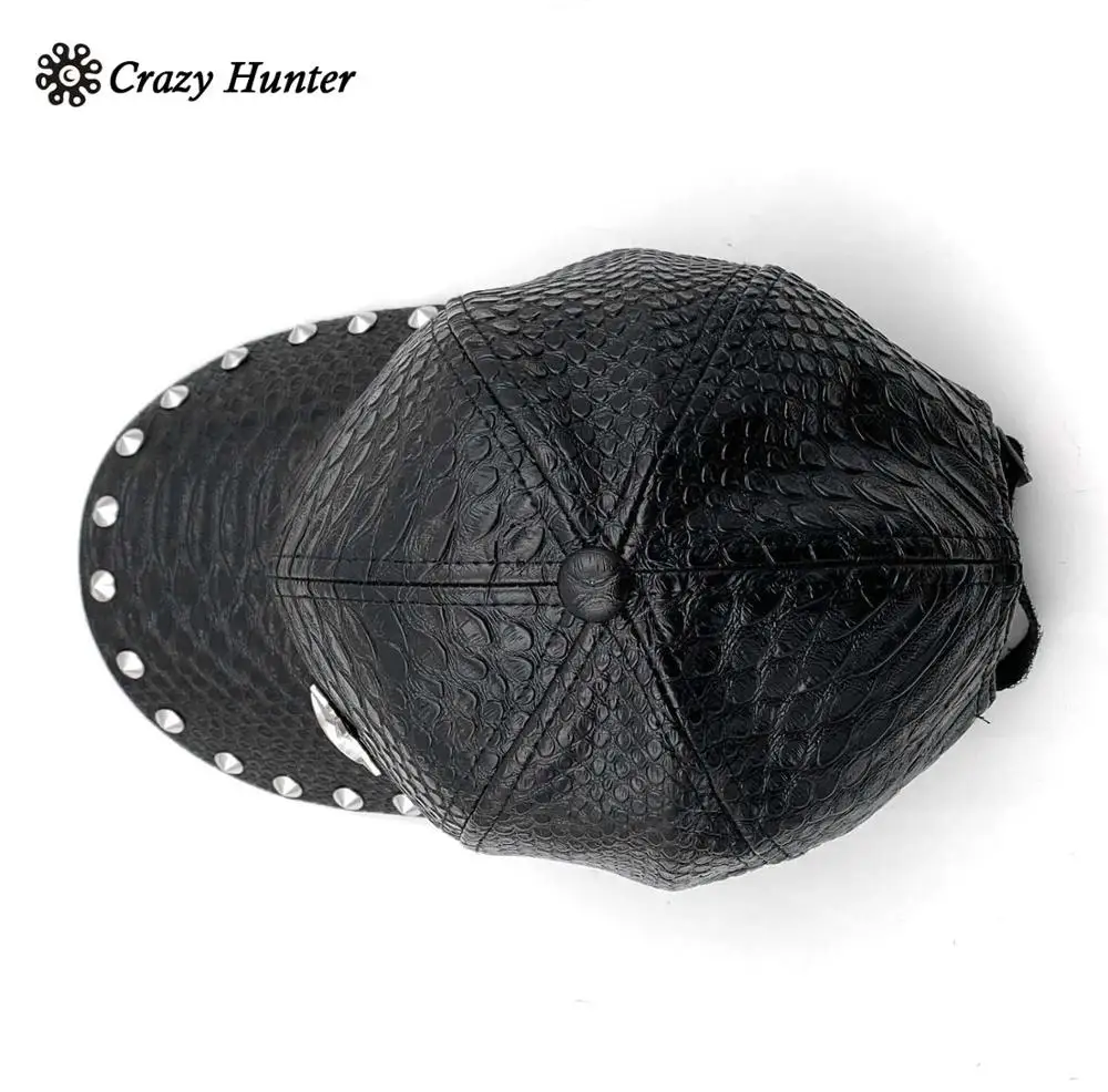 Регулируемая Кепка с шипами в стиле хип-хоп панк Байкерская бейсбольная