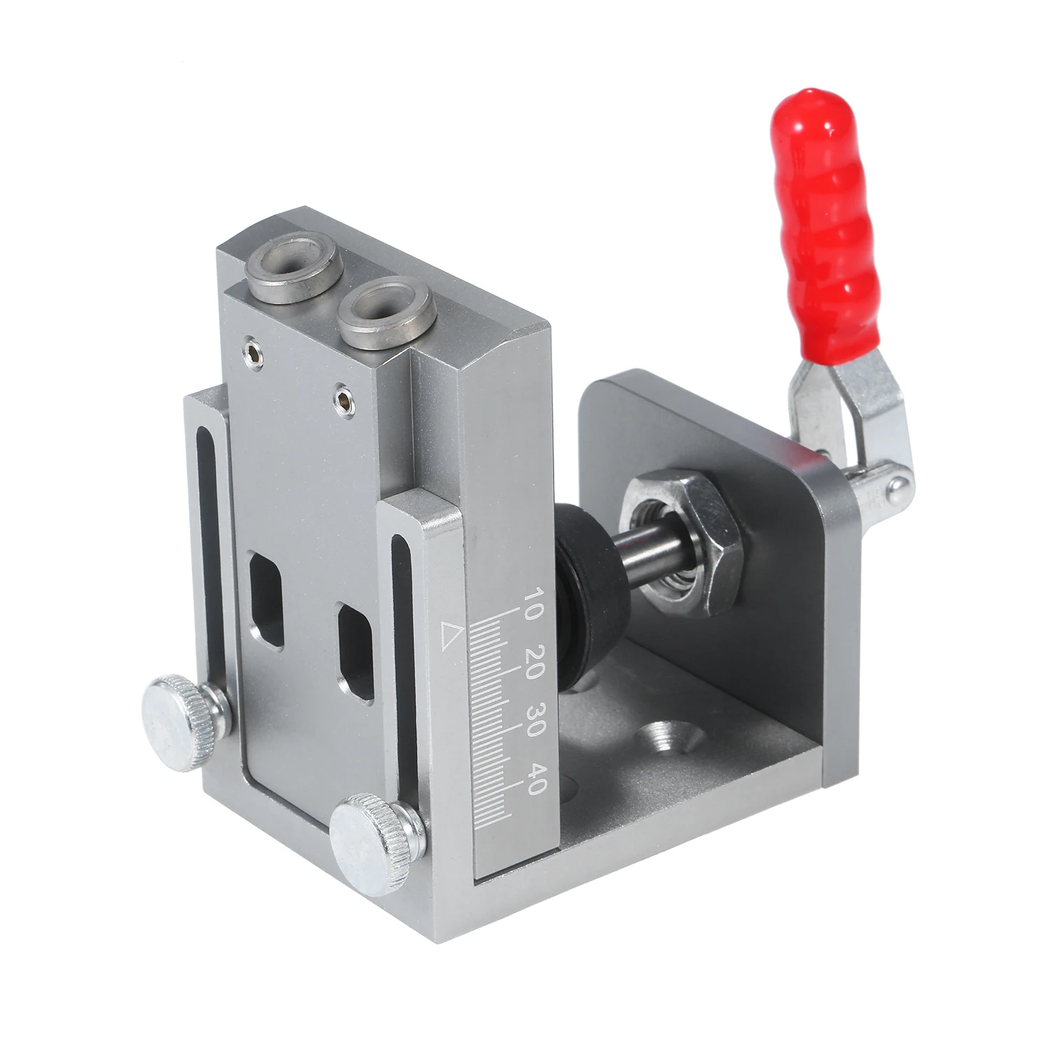 

Pocket Hole Locator Jig Kit Aluminum Alloy 15 Degree Angle Oblique Hole Drilling Guide Positioner with Quick Clamp Working Tool
