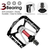 bicycle pedals ultralight quick release flat pedal bike 3 bearings mtb road pedals aluminum alloy mountain road bike accessories