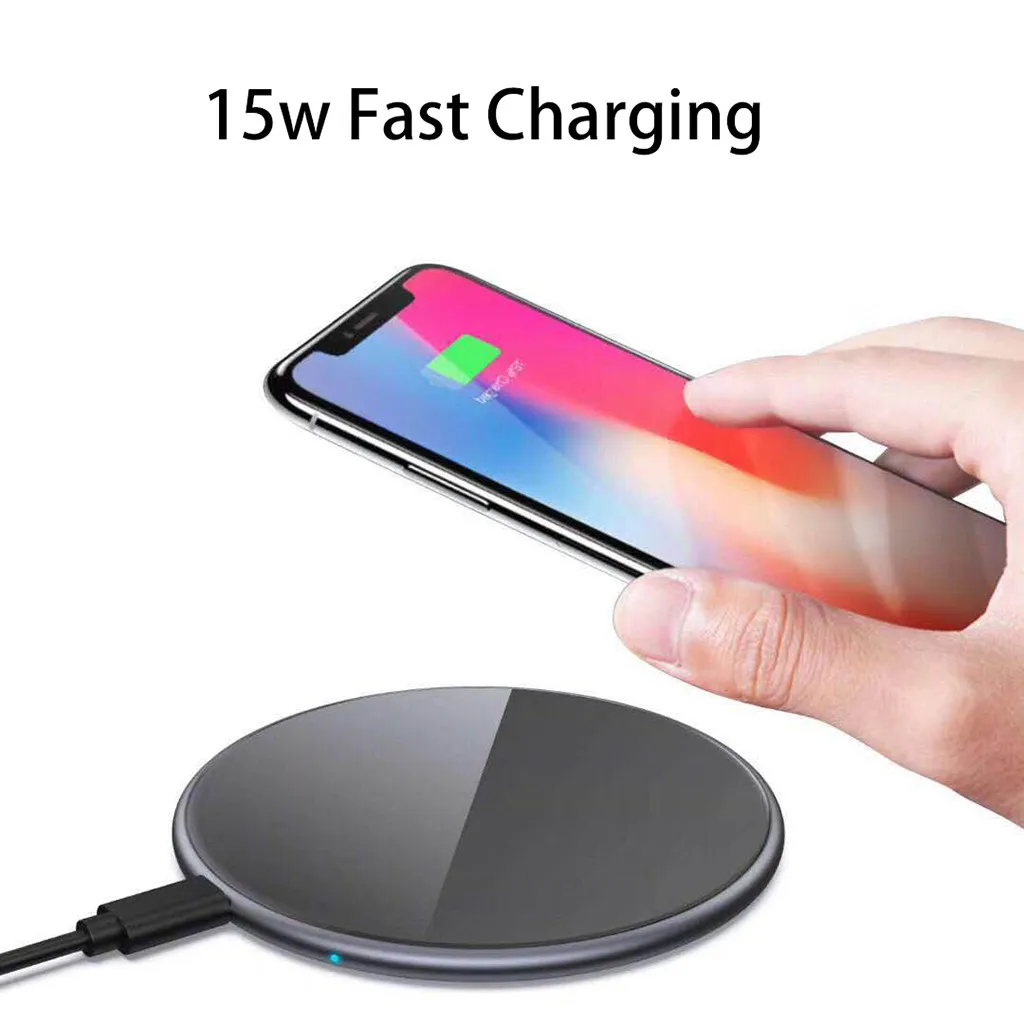 Ouhaobin Беспроводное зарядное устройство с micro usb кабелем для Samsung Galaxy S10 Plus Iphone 8